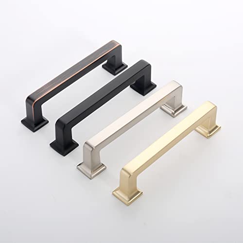 9BUILD 10 Pack 5 Inch Brushed Brass Cabinet Pulls,Kitchen Hardware - color: Brushed Brass, size: 5"/128MM Hole Center