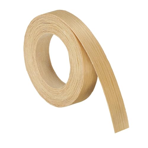 uxcell 5/8 Inch x 13ft Wood Veneer Edge Banding, Pre-Glued Flexible Pine Edging Strips, Iron on with Hot Melt Adhesive Wood Tape for Cabinet Repair and Furniture Restoration - size: 5/8 Inch x 13ft