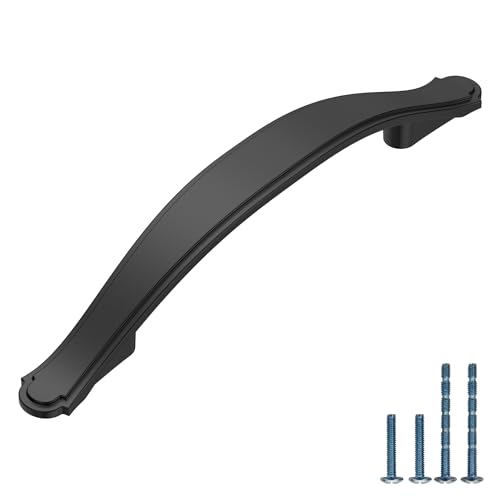 10 Pack Matte Black Kitchen Cabinet Handles Cabinet Pulls 3.75 inch Hole Center Cabinet Hardware Drawer Handles for Cabinet Dresser and Cupboard AT2792MB - color: Matte Black, size: 3.75 Inch Hole Centers, style: 10 Pack