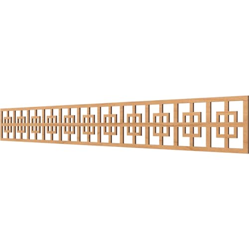 46 1/4"W x 6"H x 1/4"T Cambridge Fretwork Moulding, Maple - color: Maple, size: 6-in. H x 0.25-in. T