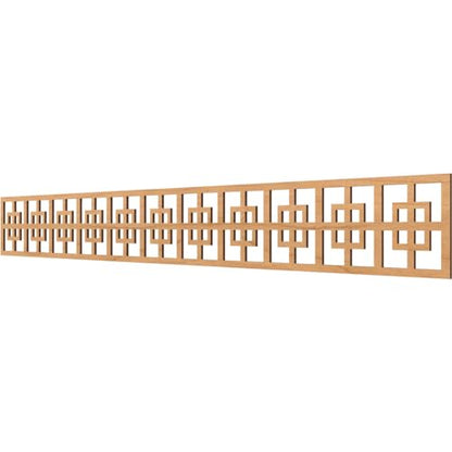 46 1/4"W x 6"H x 1/4"T Cambridge Fretwork Moulding, Maple - color: Maple, size: 6-in. H x 0.25-in. T