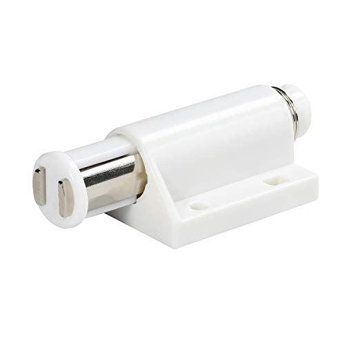Rok Hardware Magnetic Kitchen Cabinet Furniture Door Touch Push to Open Latch Catch (2 Pack, White) - color: White