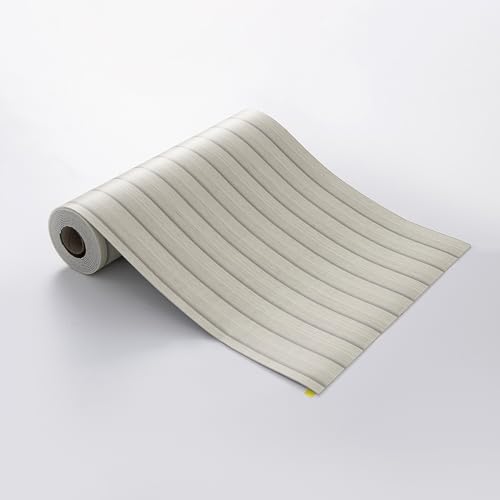 Beige Peel and Stick Slat Wall Panels,Wood Grain Paneling 118"x15.75" - color: Off-White