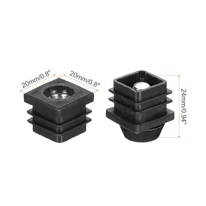 uxcell 4 Set Leveling Feet, M8x20x20mm Adjustable Furniture Leg Leveling - size: M8x20x20mm