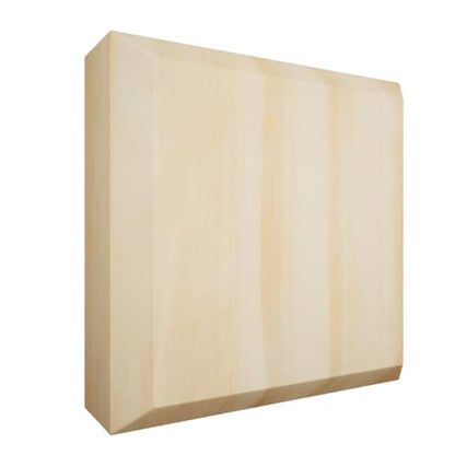 3 1/2"W x 3 1/2"H x 7/8"P Americraft Solid Wood Stain Grade Standard Smooth Rosette with Beveled Edge, Pine - color: Pine, size: 3.5-in. W x 3.5-in. H