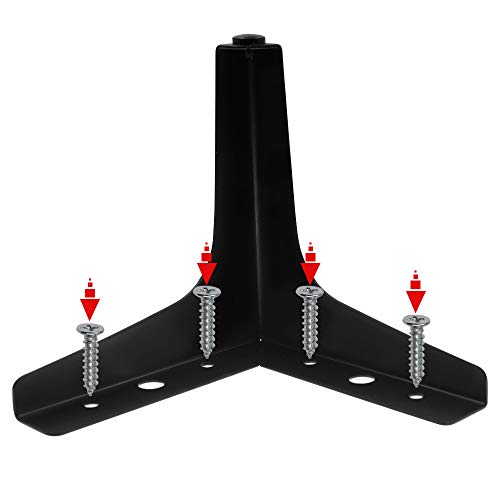 4 Pack 4 Inch Furniture Legs, Chrome Metal Polished Triangle Feet - color: Matte Black, size: 6 inches, 4 Pcs