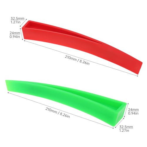 4PCS Window Curved Dent Repair Tools, Car Body Repair Plastic Wedge DIY Plastic Chisel Scraper Car Door Unlocking Kit, Red and Green Lacquer Free Dent Repair Tool
