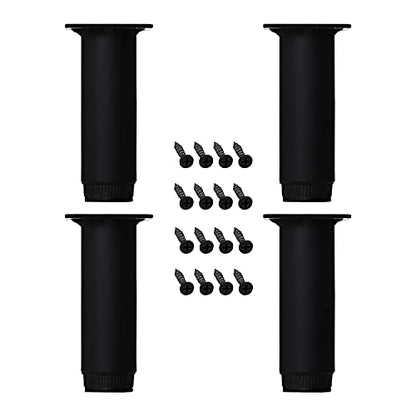 Yidi Metal Furniture Legs 4 Inch DIY Coffee Table Furniture Bench Industrial Cast Coffee Table Legs,Black 4PCS(4" Hx2 W) - color: 7black