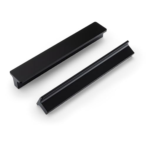 Goldenwarm 10 Pack 5" Black Cabinet Handles Matte Black Drawer Pulls - color: Black, size: 5in Hole Centers