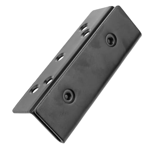 2PCS Heavy-Duty Frame Column Brackets Black Double-Hook Groove