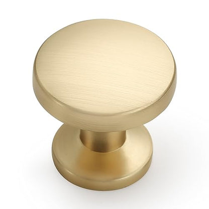 Asidrama 10 Pack Brushed Brass Kitchen Cabinet Knobs Dresser Knobs Drawer Knobs Cabinet Hardware Zinc Knobs for Dresser Drawers - color: Brushed Brass, style: 10 Pack