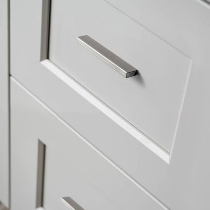 Goo-Ki 6 Pack 3 Inch Satin Nickel Knurled Cabinet Pulls - Modern Bar Handles - Textured Grip for Drawer, Dressers, Furniture Hardware - color: Satin Nickel, size: 3 Inch Center to Center