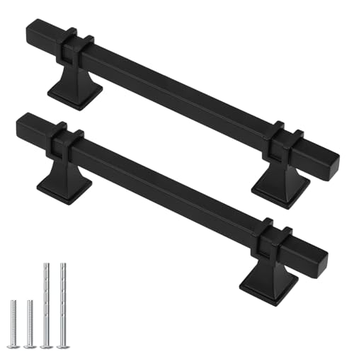 25 Pack 5 Inch Black Cabinet Handles Matte Black Cabinet Pulls - color: Black, size: 5 inch (128mm) Hole Center Pull