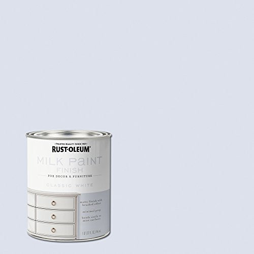 Rust-Oleum Classic White Milk Paint - color: Classic White, size: Quart