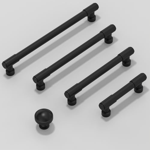 10 Pack Matte Black Cabinet Pulls 4 Inch(102mm) Kitchen Cabinet Handles Cabinet Hardware for Drawer Pulls - color: Matte Black, size: 4" Hole Center