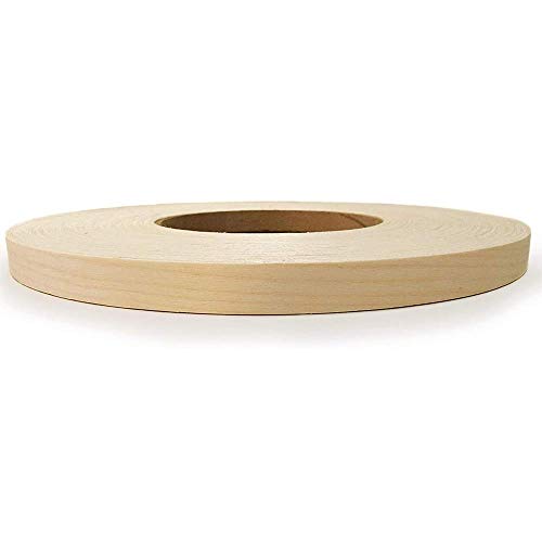 Edge Supply Brand Maple 2" x 250' Roll Preglued, Wood Veneer Edge Banding, Iron on with Hot Melt Adhesive, Flexible Wood Tape Sanded to Perfection. Easy Application Wood Edging, Made in USA.