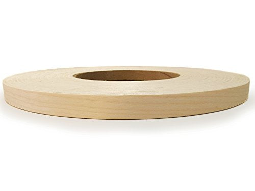 Edge Supply Birch 1" x 250' Roll of Plywood Edge Banding, Preglued Real Wood Veneer Edging, Flexible Veneer Edging, Easy Application Iron on Edge Banding for Restoration, Made in USA - size: 1" x 250'