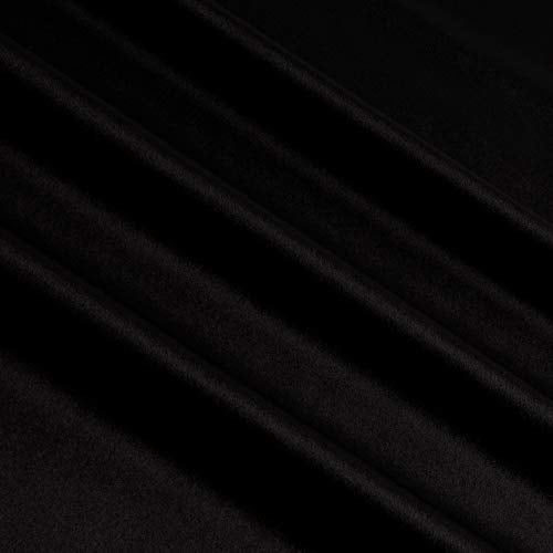 Royal Velvet Black, Fabric by the Yard - color: Black