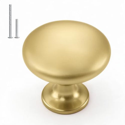 homdiy 30 Pack Gold Round Solid Zinc Alloy Cabinet Knobs - color: Gold