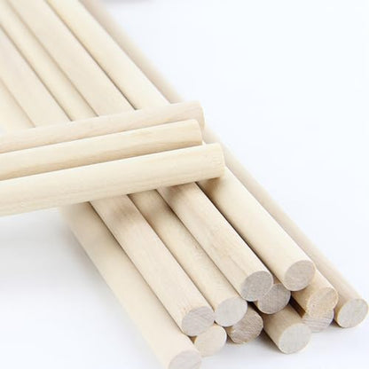 Kang&Chang 3/8 x 16 Inch Birch Dowel Rods, Round Hardwood Sticks, 15 Pack - size: 3/8" x 16" - 15 PCS