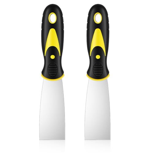 2 Pcs Putty Knife, 1.5" Spackle Knives Stainless Steel Spackle Scraper