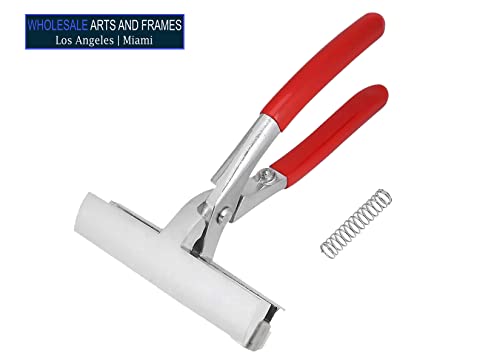 Professional Canvas Stretching Pliers Wide Metal Alloy Artist Tool with Padded Spring Return Handles for Stretcher Bars and Framing Art