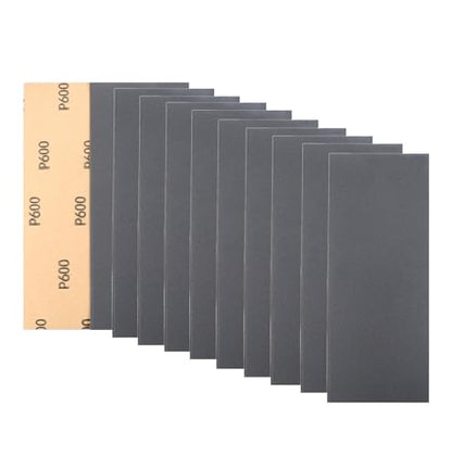 30Pcs 9 x 3.6 Inchs 600 Grit Wet and Dry Handmade Universal Sanding Sheets, Suitable for Woodworking Furniture/Automobiles/Metal/Lacquer Polishing Sandpaper - style: 600 Grit