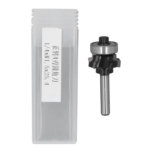 Carbide Roundover Edging Router Bit, 4 Flutes for Woodworking, Crafting, DIY Accurate Trimming, Form Cut, Bead Router bit, Round Over Router Bit