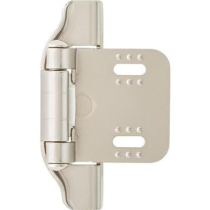 Franklin Brass (10-Pack) Self-Closing Cabinet Hinges Semi-Wrap 1/4' Overlay for Cabinet Doors Kitchen/Cabinets/Cupboards/Furniture Satin Nickel H01911K-SN-B - size: 1/4" Overlay