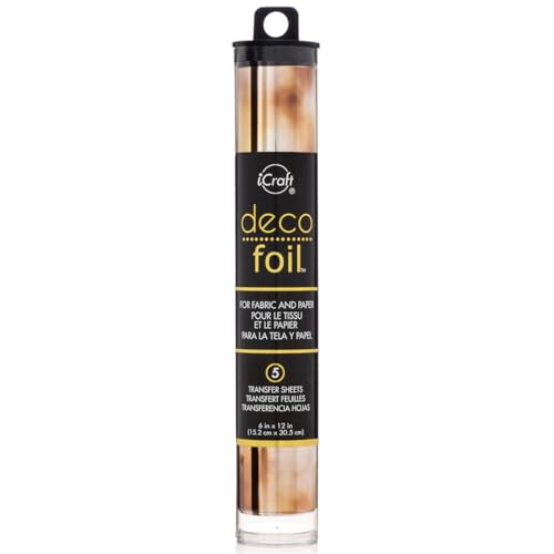 iCraft Deco Foil, 5 Transfer Sheets, 6" x 12", Amber Watercolor - color: Amber, size: 6in X 12in