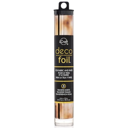 iCraft Deco Foil, 5 Transfer Sheets, 6" x 12", Amber Watercolor - color: Amber, size: 6in X 12in
