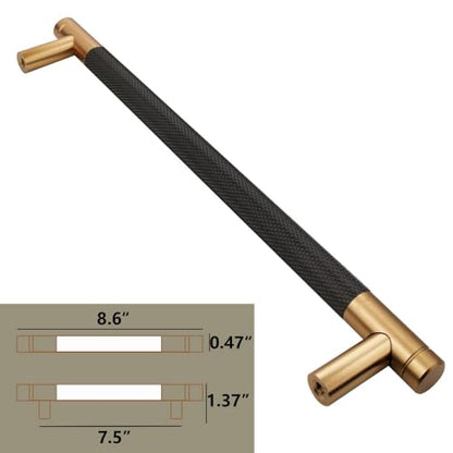 12 Pack 7 1/2 Inch 192 mm Bronze and Black Barrel Cabinet Pulls Cupboard Aluminum Handles Drawer Pull Cabinet Handles - color: Bronze and Black, size: 7 1/2 Inch