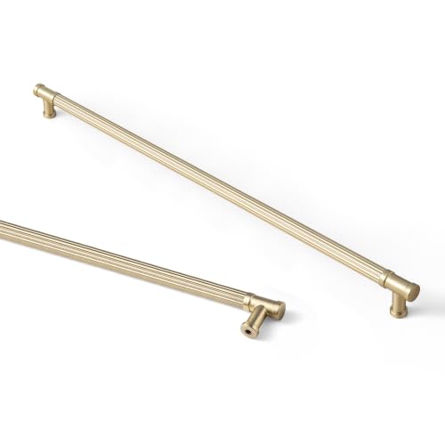 Goo-Ki 6 Pack Stripes Cabinet Pulls Champagne Bronze Drawer Handles, 12.6 Inch c-c Modern Dresser Pulls Zinc Alloy & Aluminium Kitchen Cabinet Hardware,3210UBR-320 - color: Champagne Bronze, size: 12.6"(320mm) Center-Center
