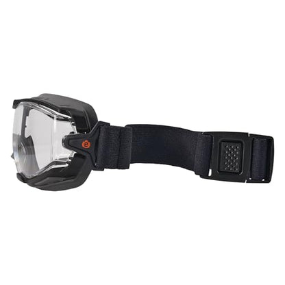 Ergodyne Skullerz Arkyn Protective Dust Safety Goggle, Non-Vented, Anti Fog, Scratch Resistant, Adjustable Fabric Strap - color: Clear Lens, style: Work Utility