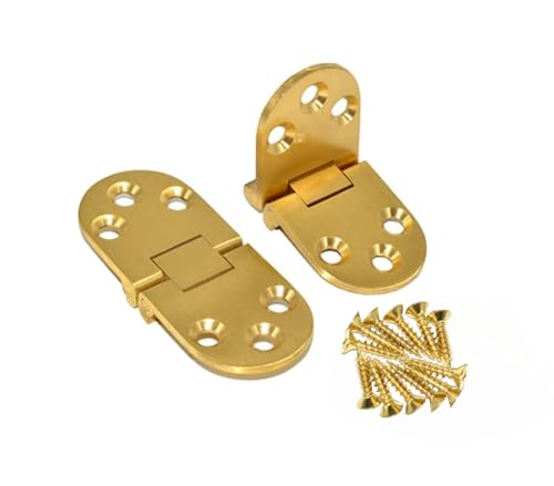 2pcs Solid Brass Hinges, Door Hinge Brass flip Hinges, Folding Tabletop Concealed Hinges, Furniture Hardware with Screws (L:2.82in(71.6mm)-2Pcs) - size: L:2.82in(71.6mm)-2Pcs
