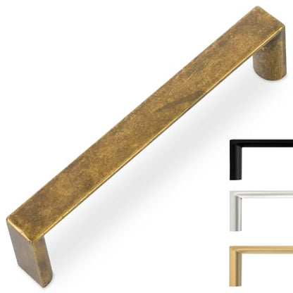Antique Brass Kitchen Cabinet Pulls 3-3/4 Inch 10 Pack - color: Antique Brass, size: 3-3/4'' Hole Center(96mm)
