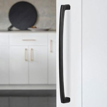 10 Pack 15 Inch Kitchen Cabinet Handles Matte Black Cabinet Pulls Zinc Alloy Drawer Pulls Solid Kitchen Hardware - color: Matte Black, size: 15'' Hole Center(381mm)
