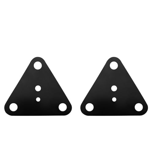 2PCS Triangular Plate Reinforced Flat Corner Bracket Furniture Fixing Angle Iron Repair Plate Metal Flat Corner Support Bracket for Heavy-Duty Shelving Fixing Plate