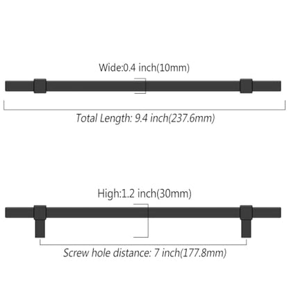 Asidrama 10 Pack 7 inch Matte Black Kitchen Cabinet Handles - color: Matte Black, size: 7" Hole Center(177mm)
