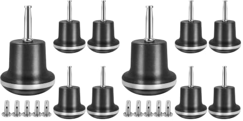 Bell Glides Caster Wheels，Fixed Stationary Castors for Caster Sofa Chair Cabinet Furniture Replacement with Mounting Stem Sleeve Socket Insert Sets of 5 (Pack of 2) - size: 2.2"tall, stem 0.32”*1.42”(8 x 36mm) (Pack of 2)