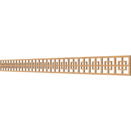 46 3/8"W x 4"H x 1/4"T Cambridge Fretwork Moulding, Maple - color: Maple, size: 4-in. H x 0.25-in. T