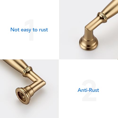HOME EDIT Champagne Bronze Cabinet Handles 3-3/4 Inch Pulls 5 Pack - color: Champagne Bronze, size: 3-3/4 inches Hole Center