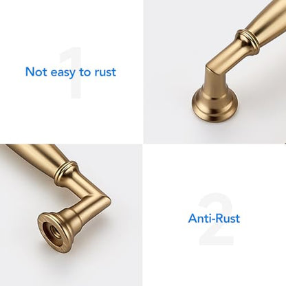 HOME EDIT Champagne Bronze Cabinet Handles 3-3/4 Inch Pulls 5 Pack - color: Champagne Bronze, size: 3-3/4 inches Hole Center