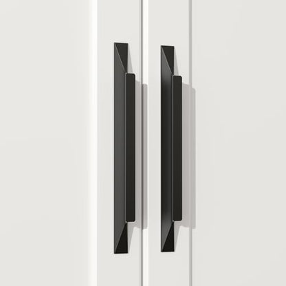 Goldenwarm 25 Pack Black Cabinet Handles, 5" Hole Center Finger Pulls - color: Black, size: 5in Hole Centers