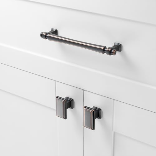 5 Inch Oil Rubbed Bronze Cabinet Pulls 10 Pack French Style P2501 - color: Oil Rubbed Bronze, size: 5 Inch Hole Centers