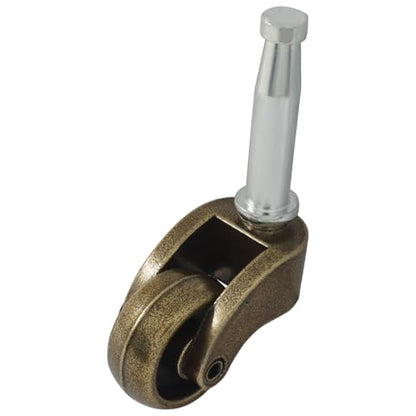 BokWin 1 Inch Swivel Stem Ball Caster Wheel, 4 Pack, Antique Brass