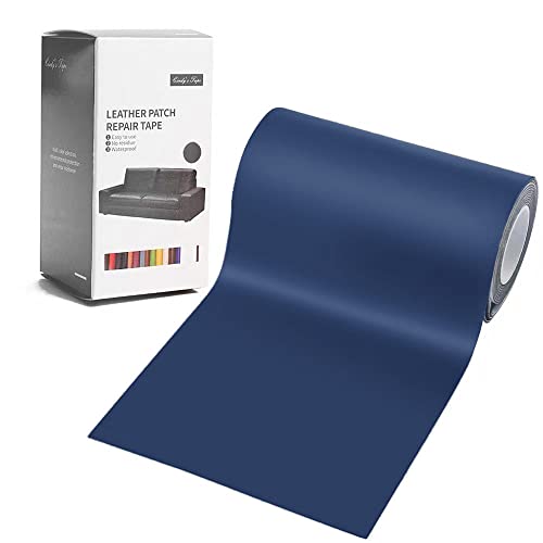 Leather Repair Tape Patch kit Dark Blue, 4 x 60 Self Adhesive Leather Patch for Couch,Sofa,Car Seat,Handbag,Furniture,Drivers Seat,Jacket, Computer Chair First Aid Vinyl Repair kit - color: Dark Blue, size: 4*60 inch
