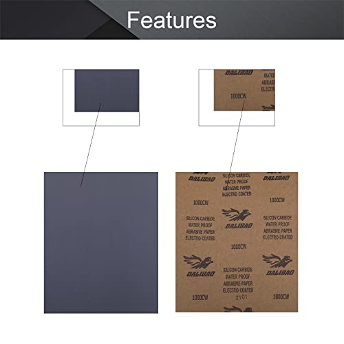 1000 Grit Wet Dry Sanding Sheets Silicon Carbide Sandpaper 9x11 Inch 10pcs - color: 10pcs, size: 1000 Grit