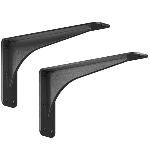 Starby Gladiator Series Solid Heavy Duty Welded 500 Lb Low Profile Granite Countertop Support Shelf Brackets Floating Shelf Discrete Slim 500 LB Capacity (2 Pack) (7" x 13" x 2.5") - size: 7" x 13" x 2.5"