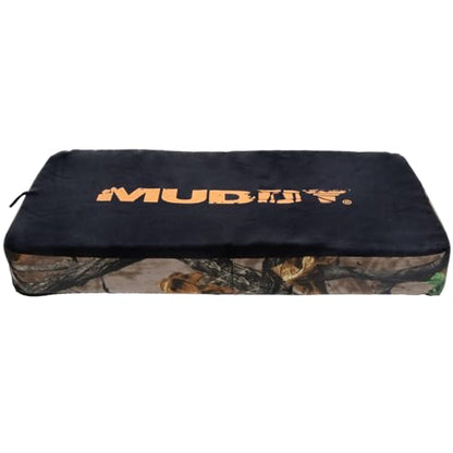 MUDDY Standard Seat Cushion - 18" x 10" Durable Lightweight Portable All-Day Comfort Hunting Outdoor Cushioned Tree Stand Seat with Silent Ties, Fits Most Treestands